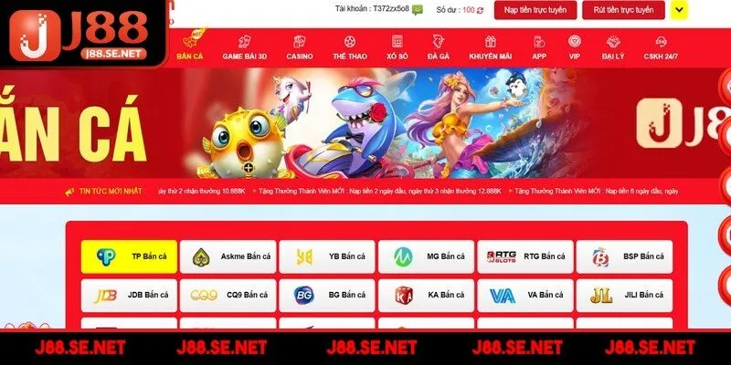 Trò chơi bắn cá J88 chinh phục hàng triệu game thủ từ lần đầu trải nghiệm
